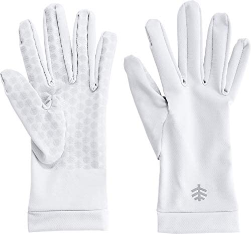 Coolibar UPF 50+ Men's Women's Gannett UV Gloves - Sun Protective (Color  White) #677