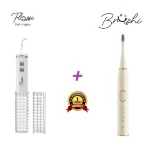 BRUSHI SONIC ELECTRIC TOOTHBRUSH + FLOSSI MINI ORAL IRRIGATOR #1802